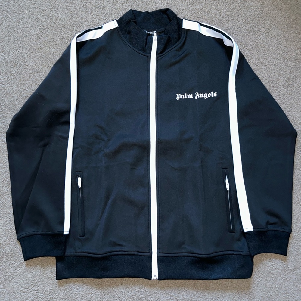 Palm Angels Black Track Jacket Sz M